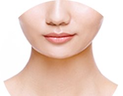 3D사각턱 유형 01 — 입술 아래 턱·목 정면 사진